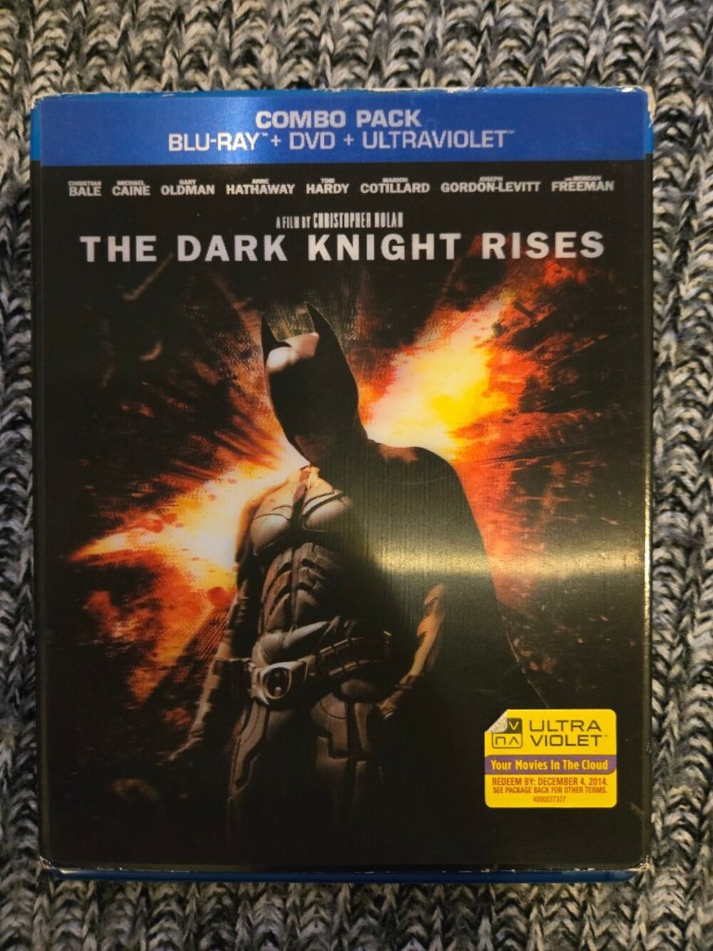 The Dark Knight Rises Blu-Ray + DVD + UltraViolet Combo Christopher Nolan Film